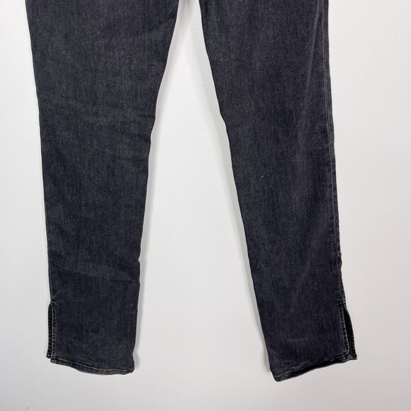 Zara Womens 8 Split Hem High Rise Skinny Jeans Washed Black Cotton Stretch Gray - Picture 7 of 12
